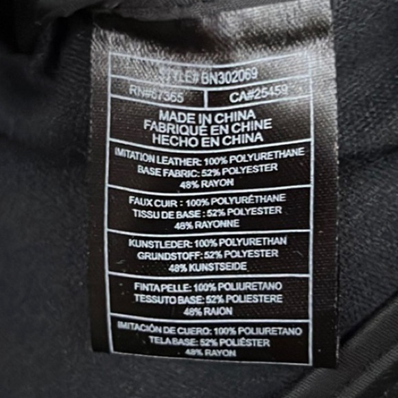 NWT Steve Madden Gabana Faux Leather Grommet Jacket Oversized XS - Picture 12 of 14